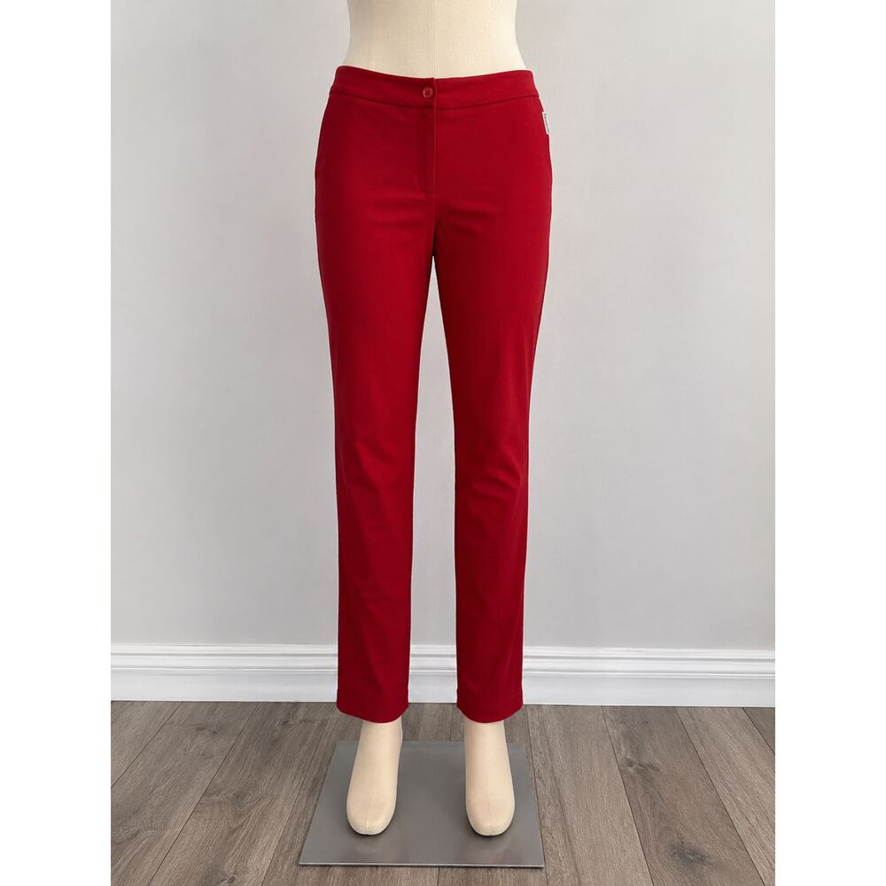Y2K Early 2000s Armani Jeans 95% Silk Red Slim Fit Pants